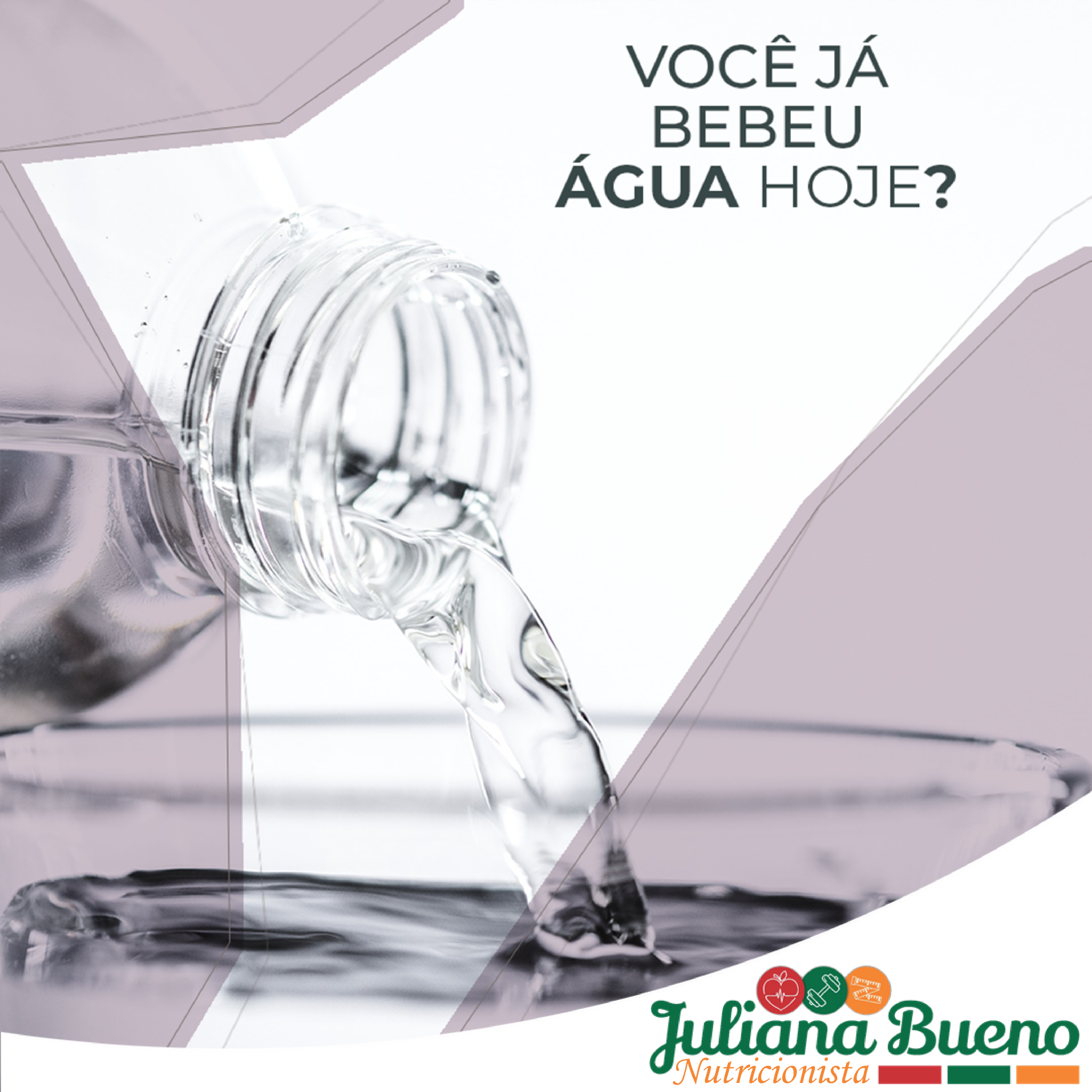 VOCÊ JÁ BEBEU ÁGUA HOJE Nutricionista Juliana Bueno